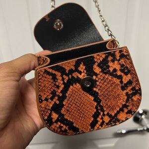 Mini Snakeskin Purse